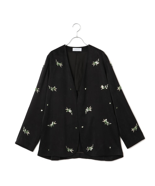 カラーレスビジュージャケット｜アダムエロペの通販｜&mall（アンド