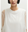 【サステナブル】・【定番人気】ギャザーチュールトップス