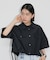 【逸品】・【サステナブル】クロップドギャザリングシャツ