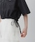 【逸品】・【サステナブル】クロップドギャザリングシャツ