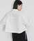 【逸品】・【サステナブル】クロップドギャザリングシャツ