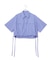 【逸品】・【サステナブル】クロップドギャザリングシャツ