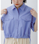 【逸品】・【サステナブル】クロップドギャザリングシャツ