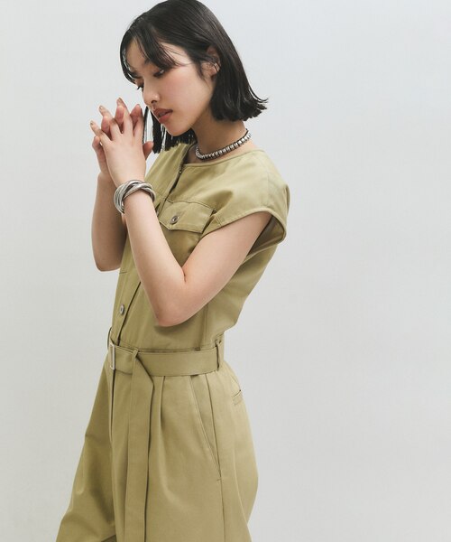 ノーカラースリーブオールインワン｜アダムエロペの通販｜&mall