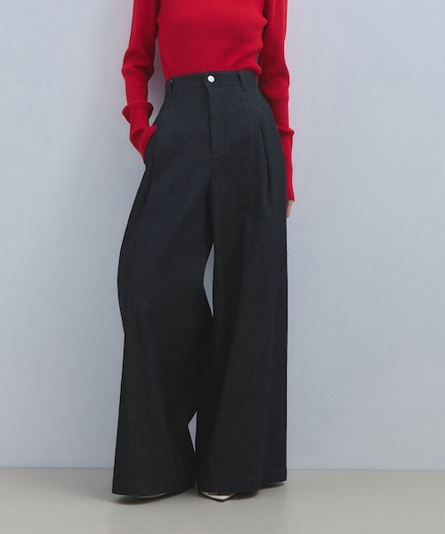 ツイストシームワイドデニム｜アダムエロペの通販｜&mall（アンド