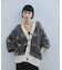 【WEB限定】・【サステナブル】フェザーヤーンチェックカーディガン