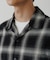 オンブレチェック オープンカラーシャツ