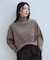 【WEB限定】・【定番人気】WOOL混リブタートルニット