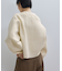 【WEB限定】・【サステナブル】セレクトネックウェーブボタンカーディガン
