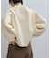 【WEB限定】・【サステナブル】セレクトネックウェーブボタンカーディガン