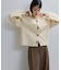 【WEB限定】・【サステナブル】セレクトネックウェーブボタンカーディガン