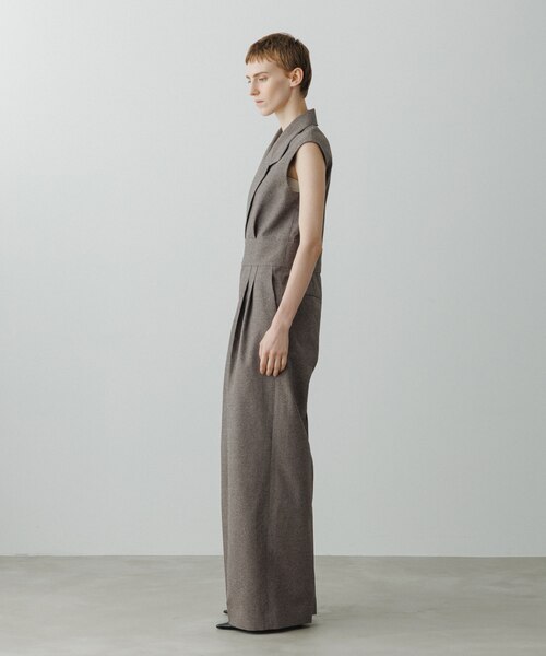 アダムエロペ　EMOELLE スリーブレスオールインワン　ブラック　新品 EMOELLE】スリーブレスオールインワン カルゼ（つなぎ