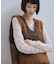 【WEB限定】ブラッシュドボーダーベスト