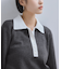 【WEB限定】・【サステナブル】バイカラーポロニットプルオーバー