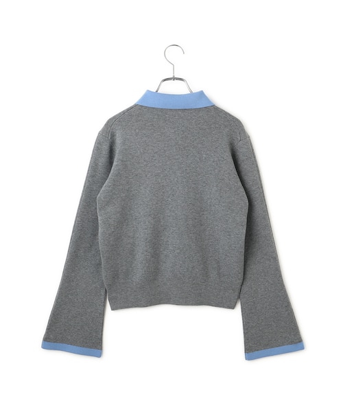 WEB限定】・【サステナブル】バイカラーポロニットプルオーバー