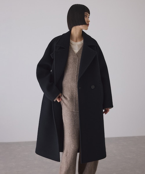 ウールボンディングラグランロングコート｜アダムエロペの通販｜&mall