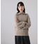 カシミア混ZIPタートルネックプルオーバー