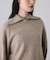 カシミア混ZIPタートルネックプルオーバー
