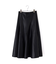 シンセティックレザーフレアスカート