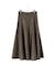 シンセティックレザーフレアスカート