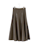 シンセティックレザーフレアスカート