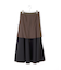シンセティックレザーフレアスカート