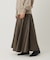 シンセティックレザーフレアスカート