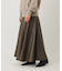 シンセティックレザーフレアスカート