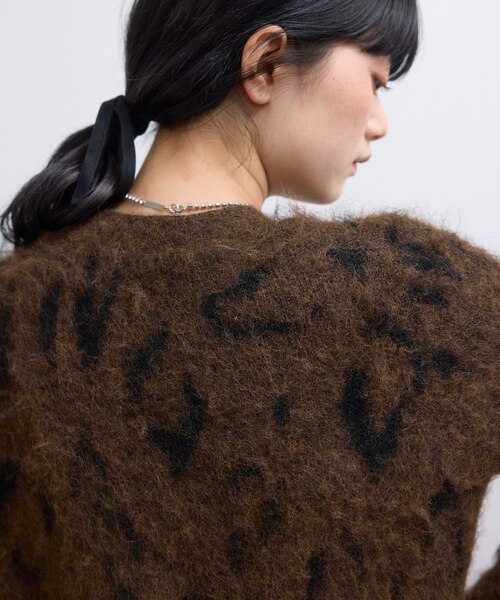 WEB限定】ブラッシュレオパードカーディガン｜アダムエロペの通販