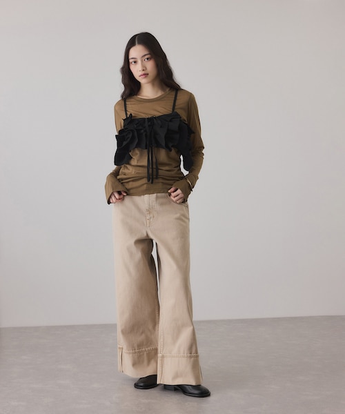 サステナブル】ニットフリルビスチェ｜アダムエロペの通販｜&mall