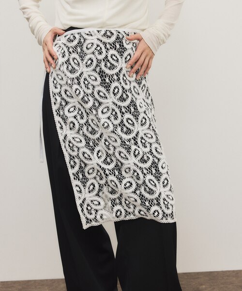 vintage stock lace scarf アダムエロペ　【美品】 vintage stock lace scarf｜アダムエロペの通販｜&mall（アンドモール
