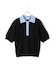 【WEB限定】ハーフスリーブバイカラーポロニット