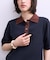 【WEB限定】ハーフスリーブバイカラーポロニット
