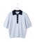 【WEB限定】ハーフスリーブバイカラーポロニット