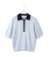 【WEB限定】ハーフスリーブバイカラーポロニット