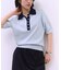 【WEB限定】ハーフスリーブバイカラーポロニット