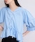 【WEB限定】パフスリーブギャザーブラウス