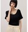 ハーフスリーブリブTシャツ