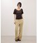 ハーフスリーブリブTシャツ