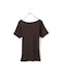 ハーフスリーブリブTシャツ