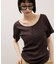 ハーフスリーブリブTシャツ