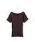 ハーフスリーブリブTシャツ