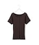 ハーフスリーブリブTシャツ