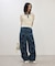 【サステナブル】エンブロイダリーハイウエストデニムパンツ