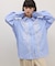 【WEB限定】ストライプ＆ソリッド エンブロイダリーシャツ