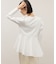 【WEB限定】・【定番】フリルペプラムロングスリーブカットソー