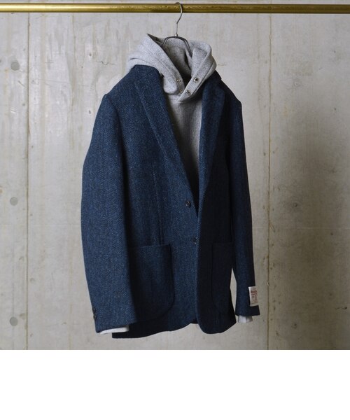 SHIPS × Harris Tweed ウールジャケット テイラードジャケット SC: 