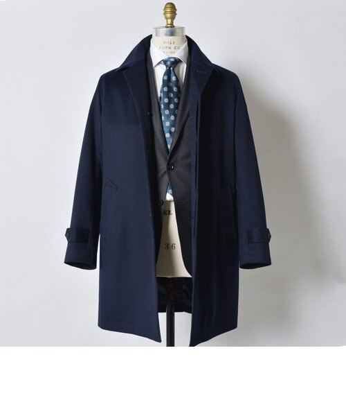 SD: Loro Piana 【STORM SYSTEM】 ドスキン ソリッドコート（ネイビー