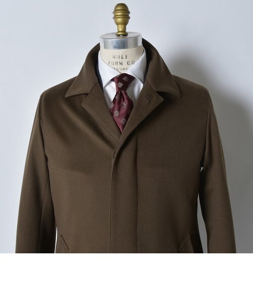 極美品 ships シップス ロロピアーナ ドスキンソリッドコート グリーン SHIPS（シップス）の「SD: ロロピアーナ社製生地 【GREEN STORM