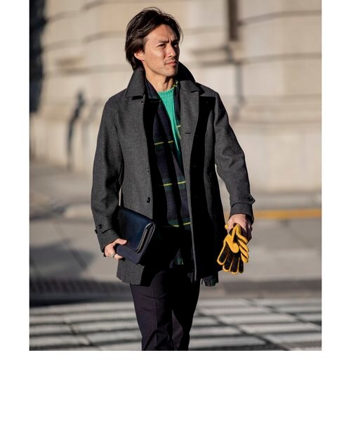 SC: スーパー140'S メルトン シングル ロング Pコート SC: スーパー140'S 100%WOOL メルトン シングル ロング ピーコート